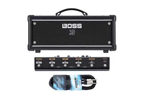 Boss Katana Head Gen 3 Gitarren-Verstärker mit Fußschalter - E-Gitarrenverstärker mit 100 Watt Leistung, 4 Kanälen und umfangreichen Effekten für vielseitige Klanggestaltung, ideal für Studio und Live-Auftritte.