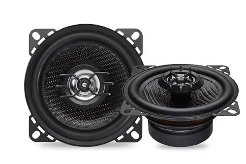 Caliber Auto Lautsprecher Set 80W - 2er Set Koaxial 2-Wege - Schwarz - 10cm - 30mm Hochtöner