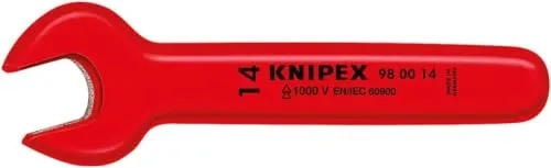 KNIPEX 98 00 13 Maulschlüssel - Hochwertiger Maulschlüssel aus Chrom-Vanadium-Stahl, ideal für präzise Schraubarbeiten und langlebig im Einsatz.