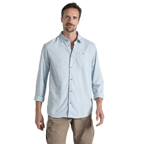 Craghoppers Herren NosiLife Nuoro II Hemd - Niagra Blue, XXL - Sporthemden für Herren mit NosiLife-Technologie: Schützt vor Mücken und Zecken, feuchtigkeitsleitend und schnelltrocknend für optimalen Komfort bei heißen Temperaturen.