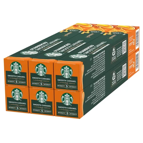 STARBUCKS Smooth Caramel für NESPRESSO Kaffeekapseln - Kaffeekapseln für Nespresso mit dem einzigartigen Geschmack von Smooth Caramel – ideal für eine süße Auszeit. Perfekt für Kaffeeliebhaber!