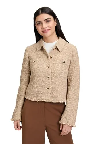 Elegante Blazer-Jacke - Funktionsjacken mit weichem Fall, ideal für stilvolle Anlässe, Gesamtlänge 50 cm, mit Hemdkragen und praktischen aufgesetzten Taschen.