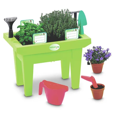 BURI Hochbeet Kinder-Hochbeet mit Gartenwerkzeug
