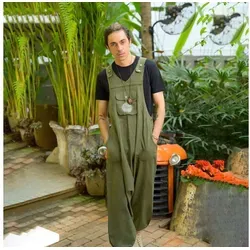 virblatt Jumpsuit Herren & Damen Latzhose in grün von virblatt