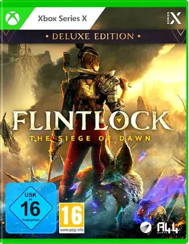 Flintlock The Siege of Dawn Deluxe Edition - XBSX [EU Version] - Epic Action-Adventure-Spiel mit innovativem Kampfsystem, Deluxe Edition enthält digitale Extras wie Soundtrack, Artbook und zusätzliche Outfits.