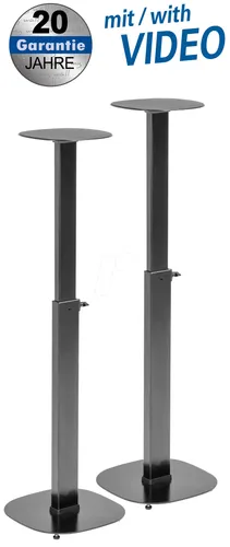 MYW HS23L - Lautsprecherständer Paar, höhenverstellbar für optimales Hörerlebnis und hohe Stabilität