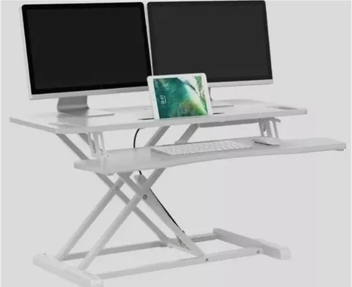 bonVIVO Sit-Stand Workstation in weiß von bonVIVO