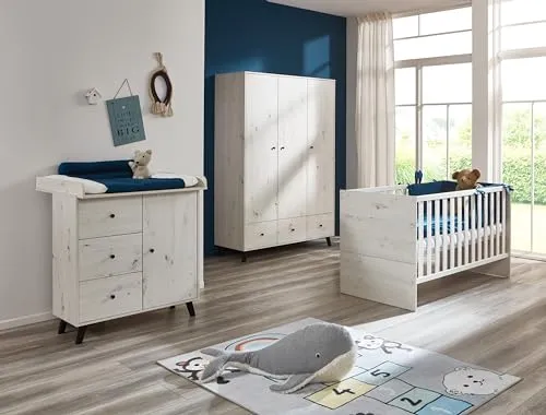 Babyzimmer 3er-Set Lavea, mehrfarbig – Hochwertige Babymöbel