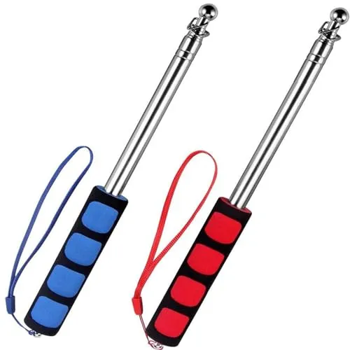 FIBOUND 2 Stück Teleskop-Fahnenmast, Tragbarer Ausziehbarer Fahnenmast, Zusammenklappbarer Fahnenmast, Fahnenmast für Reiseleiter, Multifunktionaler Einziehbarer Fahnenmast, für Reiseleiter, Lehrer