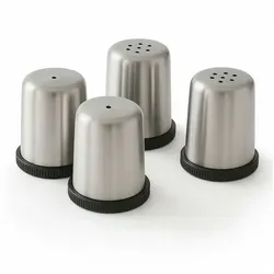 Koopman Salz- / Pfefferstreuer Edelstahl 9 x 4,5 cm 4 Tlg. Set, (2-tlg), Edelstahl, je 50ml, 4x5cm, 4 Streuer, Schlicht silberfarben