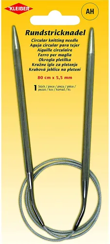 KLEIBER Rundstricknadel 800 mm x 5,5 mm aus Stahl