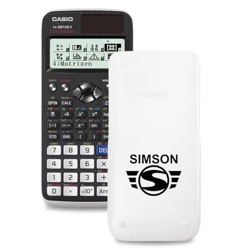 Casio FX-991DE X ClassWiz Schulrechner mit Simson-Bedruckung (Simson Logo)