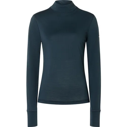 Super.Natural W TUNDRA175 Turtleneck blueberry (W01) XL - Outdoor Longsleeves für Damen, temperaturregulierendes Merino Shirt mit Stehkragen, ideal für Freizeit und Outdoor-Aktivitäten.