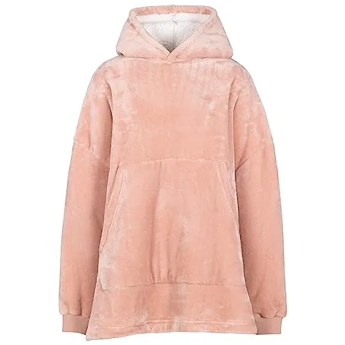 Trespass Übergroßer Hoodie mit Sherpa-Fleece-Innenseite - Bequemer übergroßer Hoodie für Erwachsene mit luxuriösem Sherpa-Fleece-Futter. Ideal zum Entspannen und für kalte Tage, bietet er Gemütlichkeit und Stil. Praktische Kängurutasche und verstaubares Design für unterwegs.