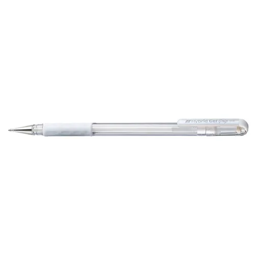 Pentel K118-LW Hybrid Gel Pastell Grip Tintenroller, 12er Pack - Gelschreiber mit pigmentierter Tinte, ideal für farbige und dunkle Papiere. Gummierte Griffzone für sicheren Halt und präzises Schreiben.