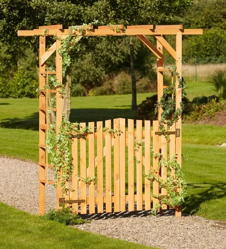 promadino Rosenbogen Pergola Anke mit Türen, 200x60x210 cm von Promadino