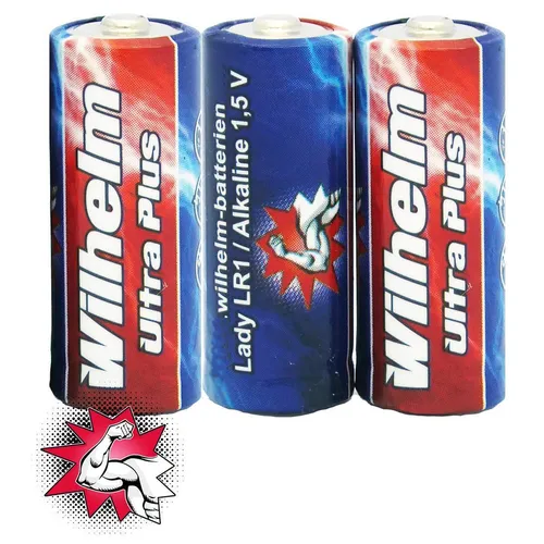 Wilhelm Lady Batterie  N-LR1, LR01, E90, MN9100, 910A Ø10,1 x 30,0mm 1,5V 3 x