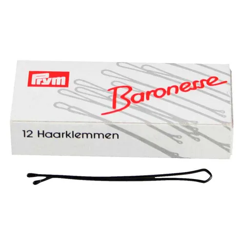 Baronesse Haarklemmen 6,5 cm 12er-Pack Schwarz