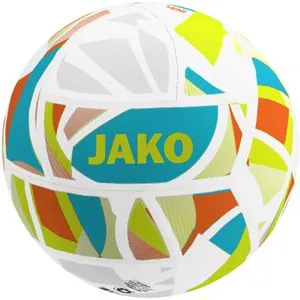 JAKO Fußball Miniball Iconic, 2339-689, Größe 1, weiß/cyan/gelb, 140 Gramm, Trainingsball