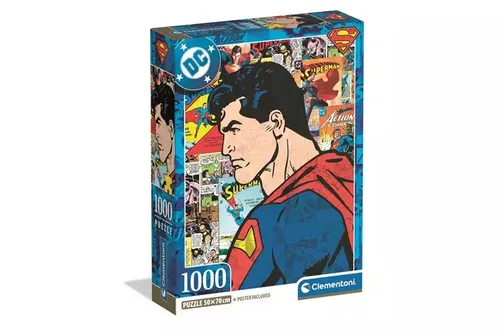 CLE puzzle 1000 Compact DC Superrman 37507 CLEMENTONI - PUZZLE 8005125375073
