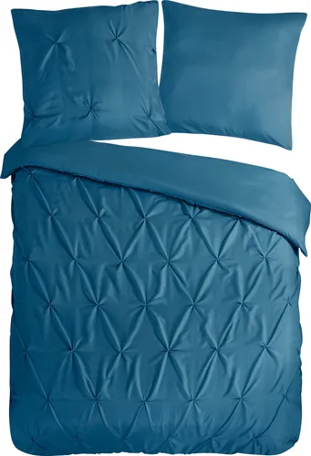 Pure Steppfalten Bettwäsche 155 x 220 cm - Bettwäsche aus 100% Mikrofaser, schnell trocknend und pflegeleicht, ideal für erholsame Nächte und eine luxuriöse Optik.