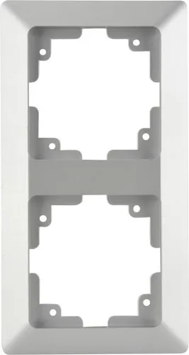 Unitec Abdeckrahmen LeMans 2-fach Serie 603 silber Rahmen Blende