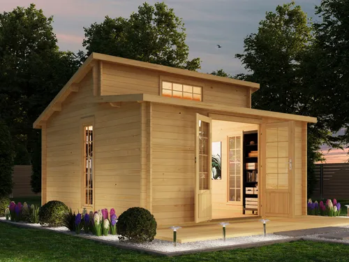 Fjordholz Pultdach Gartenhaus Modell Lausitz