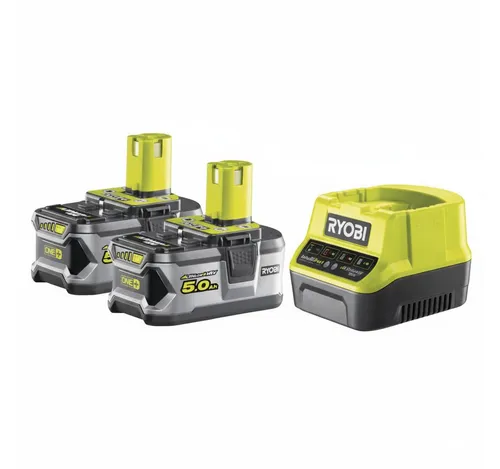 Ryobi Ryobi RC18120-250 Ladegerät 2,0 A + 2× 5,0 Ah Akku ONE+ 18 V Akku-Set (1 St)