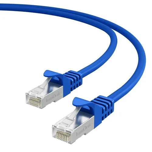 1,5m CAT7 Patchkabel S/FTP RJ45 Blau Ethernet LAN Netzwerkkabel