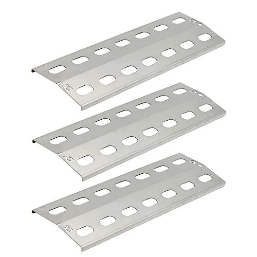 Grillclub Edelstahl Flammenblech Set - 3er Set Flammenbleche aus 1,5 mm dickem Edelstahl für Gasgrills, schützt vor Fett und sorgt für gleichmäßige Hitzeverteilung.