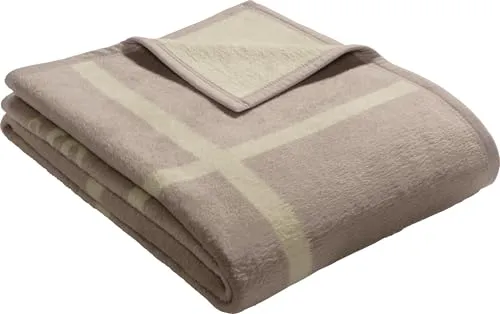 LOOKS BY WOLFGANG JOOP Wohndecke Baumwollmischung beige Größe 150x200 cm