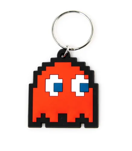 Pac-Man Blinky Schlüsselanhänger Gummianhänger Keychain