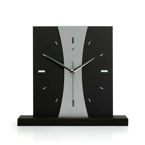 Kreative Feder Designer-Standuhr „Stripe“ aus Holz von Kreative Feder