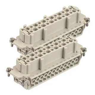 Harting Schraubanschluss 09330242711 - Hochwertiger Schraubanschluss von Harting mit 48 Leistungskontakten. Ideal für sichere und zuverlässige elektrische Verbindungen in anspruchsvollen Anwendungen.