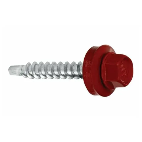 KLIMAS Bohrschrauben 4,8 х 55 mm 200 Stück RAL: 3011 - Braunrot Trapezblechschrauben - 03130155
