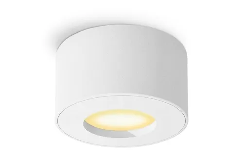 SSC-LUXon LED Außen-Deckenleuchte CELI-1 Aufbauspot in weiss mit IP44 mit fourSTEP LED Modul 4W, Warmweiß