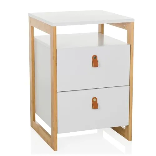Beistelltisch Holz mit Schubladen von hjh LIVING