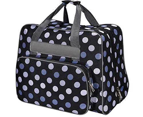 Baby Snap Nähmaschinentasche 45x21x37 cm stabile hochwertige Tasche für Transport und Aufbewahrung Haushaltsnähmaschinen (Multicolor Schwarz)
