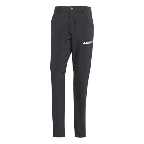 adidas Herren Terrex Multi Zip Off Pants, Black, 36 - Wanderhosen mit abtrennbaren Beinen für flexible Einsatzmöglichkeiten, aus 93 % recyceltem Polyamid mit wasserabweisendem Finish, ideal für Outdoor-Abenteuer.