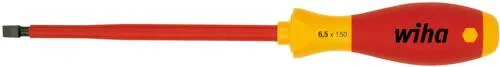 VDE Schlitz-Schraubendreher Wiha 00829 Klingenbreite: 6.5 mm Klingenlänge: 150 mm
