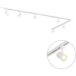 Iconic Jeana Schienensystem mit 6 Strahlern, 300 cm, 1-phasig - Stylisches Schienensystem Iconic Jeana mit 6 verstellbaren weißen Strahlern (300 cm) für individuelle Beleuchtung. Perfekt für die Anpassung der Raumatmosphäre – modern und funktional.