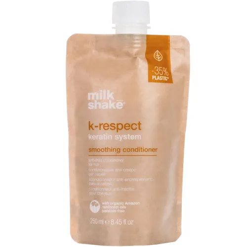 Milk_Shake K-Respect Keratin System Smoothing Conditioner 250 ml - Haarspülungen für widerspenstiges Haar, angereichert mit Bio-Ölen und Milchproteinen für seidig glattes Haar. Ideal zur Verlängerung der Salonbehandlungseffekte.