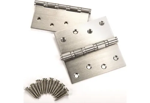 SO-TECH® Türbeschlag - 2 Stück Türscharnier Edelstahl SS201 - Hochwertige Türbänder aus Edelstahl, kugelgelagert für reibungslosen Lauf und Tragkraft bis 50 kg, ideal für Holz- und Metalltüren im Innenbereich.