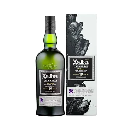 Ardbeg TRAIGH BHAN 19 Years Old Batch No. 5 - Hochwertiger Whisky - Exklusiver 19 Jahre alter Whisky in Geschenkbox, mit intensiven Aromen und 46,2% Vol., perfekt für Sammler und Whisky-Liebhaber.