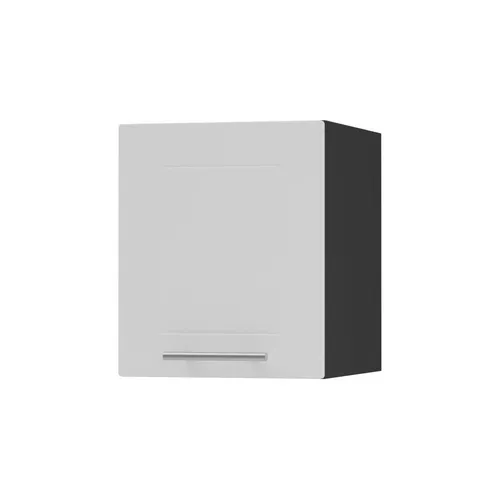 Feldmann-Wohnen Klapphängeschrank, Weiß, Schwarz, Holz