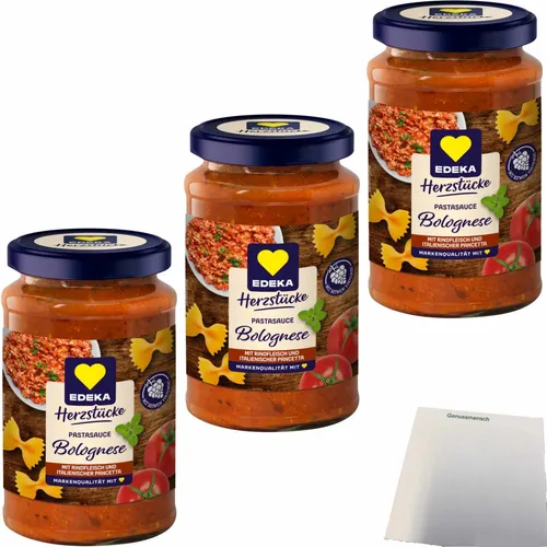 Edeka Tomatensauce Bolognese 3er Pack 3x350g Glas usy Block