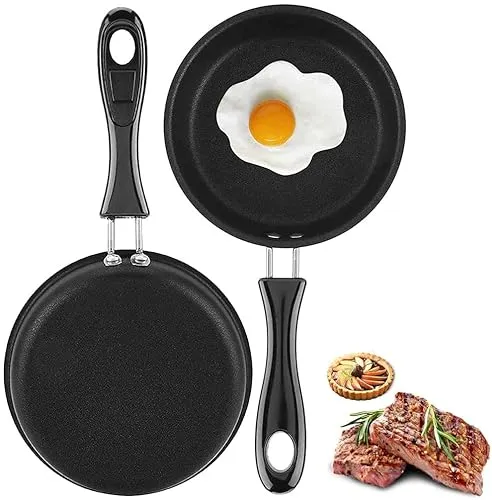 YANJINGHE 2 Stück Mini-Bratpfanne, 4,7