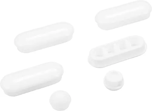 Cornat Puffersatz – weiß – Kunststoff – für WC-Sitze | Stoßdämpfer und Puffer-Set – passend für Cornat WC-Sitz Neda und Family Neo – Ersatzteile und Zubehör – weiße Ausführung