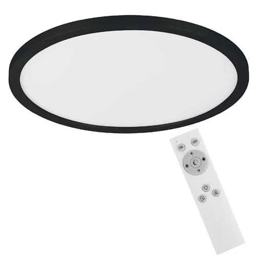 CAMPASPERO Deckenlampe mit Fernbedienung Ø295 mm schwarz - Moderne EGLO Deckenlampe mit Fernbedienung, Ø295 mm, schwarz - ideal für stimmungsvolle Beleuchtung in jedem Raum.