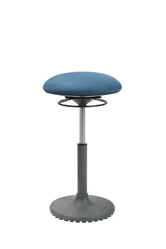 Bürohocker Drehhocker Stehhilfe living chairs Stehhocker grau/petrolblau NEUWARE